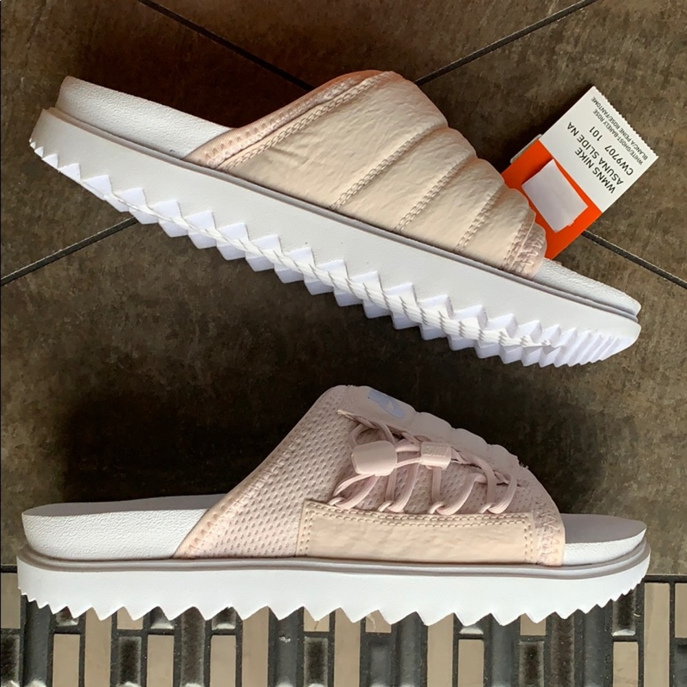 WMNS NIKE ASUNA SLIDE NA White Ghost-Barely Rose - Picture 13 of 16